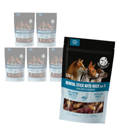 PetRepublic Gryzak Dentystyczny 6x100g Bezzbożowy Przysmak Dla Psa Z Kaczki Rozmiar S