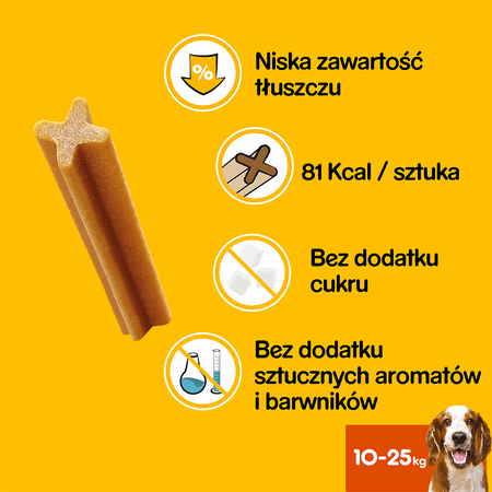 Pedigree DentaStix 10x7szt 180g Przysmak Dentystyczny Dla Psów Średnie Rasy