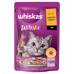 Whiskas Adult 85g Mokra Karma Dla Dorosłych Kotów Kawałki Z Jagnięciną I Indykiem W Sosie