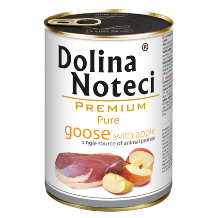 Dolina Noteci Premium Pure 12x400g Bogata w Kurczaka z Ryżem i Gęś z Jabłkiem Mokra Karma Dla Psa