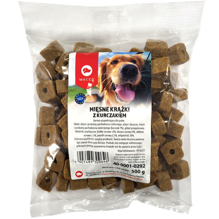 Zestaw 3 smaki: MACED Mięsne Krążki z jagnięciną 500g, z wołowiną 500g, kurczakiem 500g