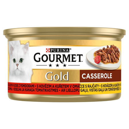 Purina Gourmet Gold Karma Dla Kotów Casserole W Sosie Mus Pasztet Mix Smaków 24x85g