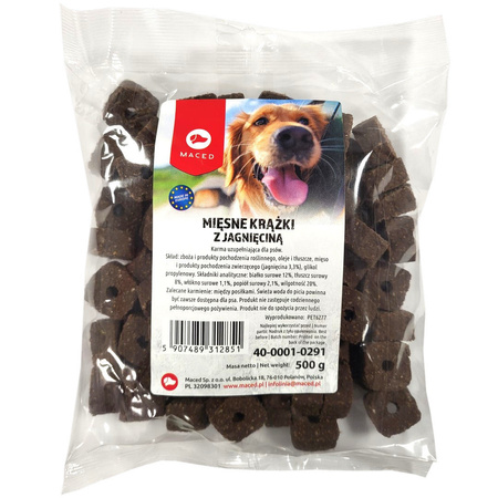 Zestaw 3 smaki: MACED Mięsne Krążki z jagnięciną 500g, z wołowiną 500g, kurczakiem 500g