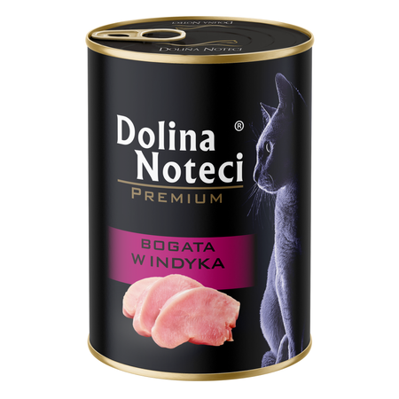 Dolina Noteci Premium 12x400g Mokra Karma Dla Kota Bogata w Indyka