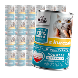 Frendi Mokra Karma Dla Kota 24x400g Kawałki w Sosie z Kurczakiem