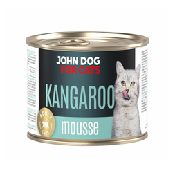 John Dog For Cats 200g Mokra Karma Dla Dorosłych Kotów Z Kangurem Mus 