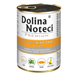 Dolina Noteci PREMIUM bogata w kaczkę z dynią puszka 400 gMokra karma dla psa