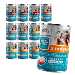 Frendi 12x400g Mokra Karma Dla Kota Kawałki W Delikatnym Sosie Mix Smaków