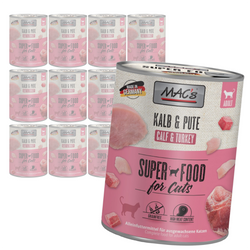 MAC's 12x800g Bezzbożowa Mokra Karma Dla Kota Cielęcina Indyk