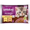 WHISKAS Junior Saszetki 32 x 85g Drobiowe Frykasy Mokra Karma Dla Kociąt w Galaretce Kawałki z Kurczakiem i z Indykiem