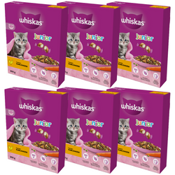 Whiskas Junior 6x300g Sucha Karma Pełnoporcjowa Dla Kociąt Z Kurczakiem