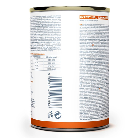 VetExpert Veterinary Diet Intestinal Elimination Low Fat 400g Mokra Karma Weterynaryjna Dla Psów z Zaburzeniami Trawiennymi