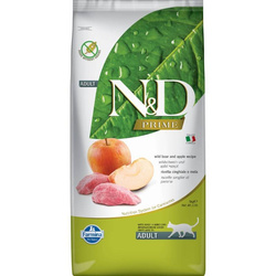 N&D Prime Cat Wild Boar Apple 5 KG sucha karma kot dzik jabłko adult