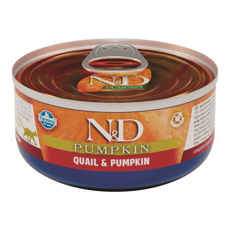 Farmina N&D Cat Quail & Pumpkin 24x70g Mokra Karma Dla Kota Przepiórka I Dynia