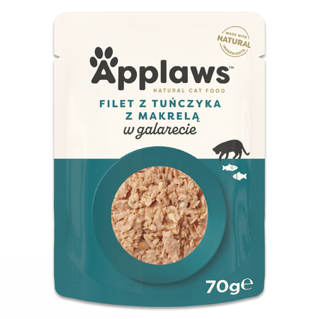 Applaws Cat Mokra Karma Dla Kota 16x70g Filet z Tuńczyka z Makrelą w Galaretce