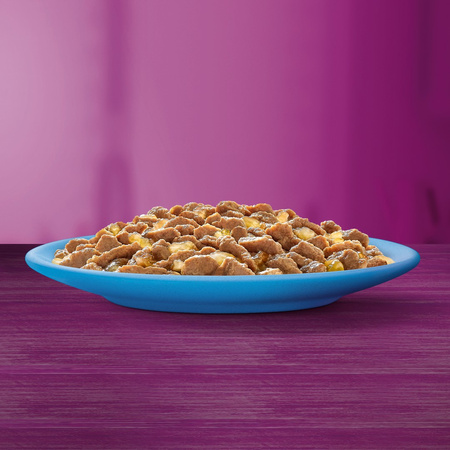 WHISKAS Adult Saszetki 4 x 85g Rybne Przysmaki Mokra Karma Dla Dorosłego Kota w Galaretce Kawałki z Łososiem i z Tuńczykiem