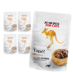 John Dog For Cats Lapé 5x100g Monobiałkowa Mokra Karma Dla Kota Z Kangurem