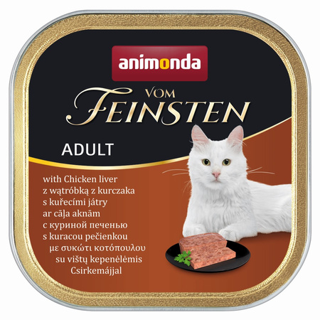 Animonda Vom Feinsten Adult 8x100g Mokra Karma dla Kota z Wątróbką Kurczaka