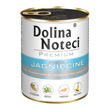 Dolina Noteci Premium Bogata W Jagnięcinę Puszka 8x800 G Mokra Karma Dla Psa