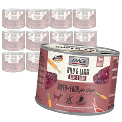 MAC's Dog 12x200g Bezzbożowa Mokra Karma Dla Psa z Dziczyzną i Jagnięciną