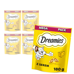 Dreamies z Pysznym Serem Mega Pack 180g Przysmaki dla kota