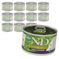 Farmina N&D Dog Prime Lamb Blueberry 12x140g Mokra Karma Dla Psa Jagnięcina I Borówka