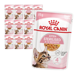 Royal Canin FHN Kitten Sterilised w Sosie i Galaretce 12x85g Karma Mokra Dla Kociąt Sterylizowanych Do 12 Miesiąca Życia
