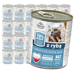 Frendi Kawałki z Rybą w Sosie 24x800g Mokra Karma Dla Dorosłych Kotów Wszystkich Ras