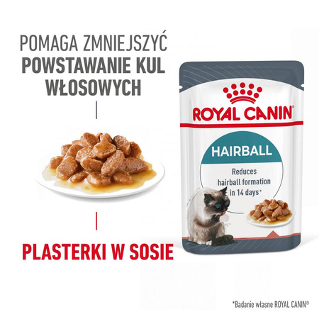 Royal Canin Hairball Care 24x85g Mokra Karma Dla Kotów Dorosłych w Sosie Eliminacja Kul Włosowych