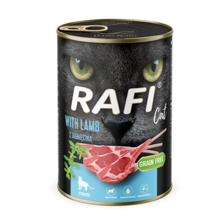 Rafi Cat Adult 12x400g Bezzbożowa Mokra Karma Dla Kotów Sterylizowanych Jagnięcina Królik Tuńczyk