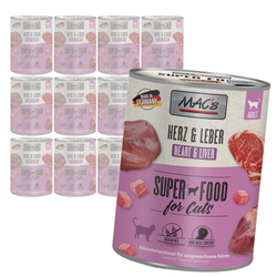 MAC's 12x800g Bezzbożowa Mokra Karma Dla Kota Wołowe Serce Wątroba