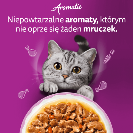 Whiskas Aromatic Adult 40x85g Mokra Karma Dla Kota Aromatyczna Mieszanka W Sosie