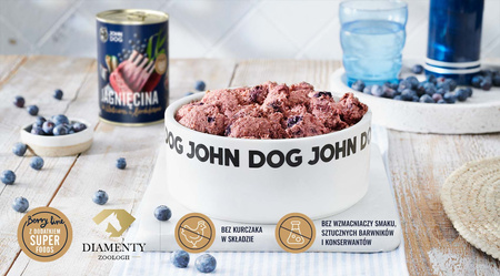 John Dog Berry Line Jagnięcina I Śledź Z Borówkami 12x400g Mokra Karma Dla Szczeniąt