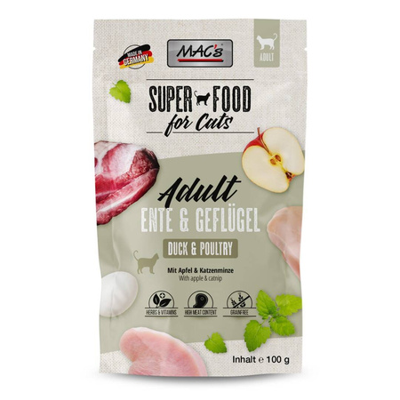 MAC's Mokra Karma Dla Kota Mix Smaków 6x100g Łosoś Kurczak Kaczka Królik