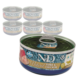 Farmina N&D Cat Natural Tuna & Chicken 6x70g Mokra Karma Dla Kota Tuńczyk Kurczak