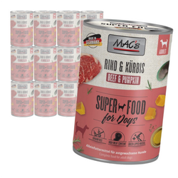 MAC's Dog Bezzbożowa Mokra Karma Z Wołowiną I Dynią 12x400g Dla Psa Na Stawy Skórę Sierść