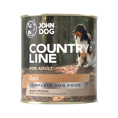 John Dog Country Line Mokra Karma Dla Dorosłych Psów Z Kaczką 6x800g