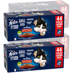 Felix Fantastic Mokra Karma Dla Kota Wiejskie Smaki W Galaretce 14,96kg (176x85g) Wołowina Kurczak Kaczka Jagnięcina