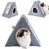 Drapak Domek Dla Kota Rozkładany Namiot Szary 40cm
