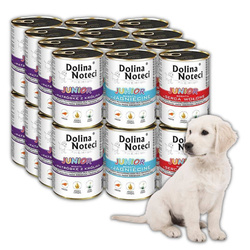 Dolina Noteci Premium Junior Mix Smaków Mokra Karma Dla Szczeniąt 24x400g