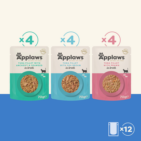 Applaws Cat Mokra Karma Dla Kota Multipack 12x70g Mix Smaków z Rybą w Bulionie