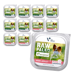 Raw Paleo Pate Mini Adult 12x150g Monoproteinowa Mokra Karma Pasztet Dla Dorosłych Psów Małych Ras Z Wieprzowiną I Kaczką