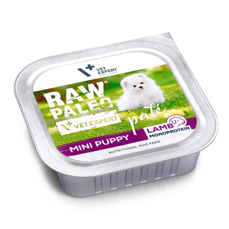 Raw Paleo Lamb Pate Mini Puppy 12x150g Monoproteinowa Mokra Karma Pasztet Dla Szczeniąt Małych Ras Z Jagnięciną