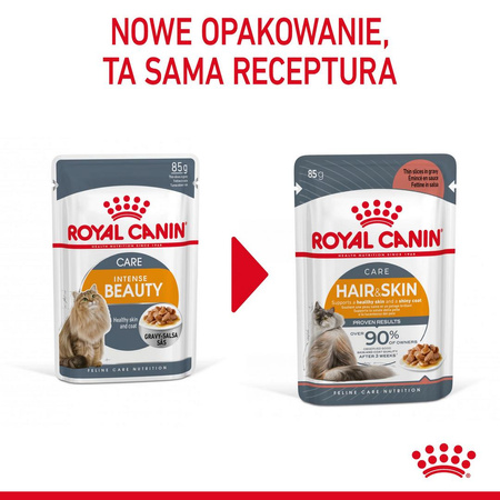 Royal Canin Intense Beauty 24x85g Mokra Karma Dla Kotów Dorosłych w Sosie Zdrowa Skóra Piękna Sierść