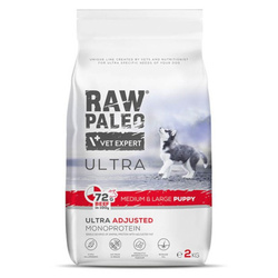 Raw Paleo Ultra Beef Medium & Large Puppy 10kg Sucha Karma z Wołowiną Dla Szczeniąt
