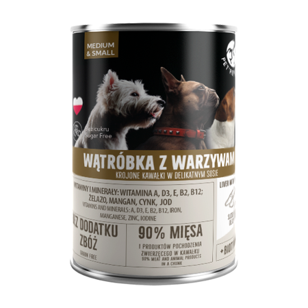 Mokra Karma Dla Psa PetRepublic Kawałki W Sosie Wątróbka 6x400g