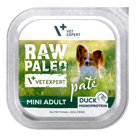 Raw Paleo Pate Mini Adult 12x150g Monoproteinowa Mokra Karma Pasztet Dla Dorosłych Psów Małych Ras Z  Wieprzowiną I Kaczką