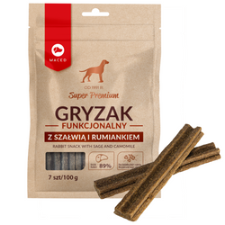 Maced Super Premium Przysmak Dla Psa Gryzak Funkcjonalny Z Królikiem, Szałwią I Rumiankiem 100g