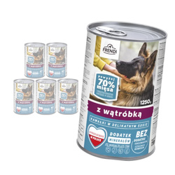 Frendi Kawałki z Wątróbką w Sosie 6x1250g Mokra Karma Dla Dorosłych Psów Wszystkich Ras