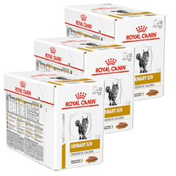 Royal Canin Veterinary Urinary S/O Moderate Calorie 36x85g Mokra Karma W Sosie Dla Kotów Na Kamienie Struwitowe